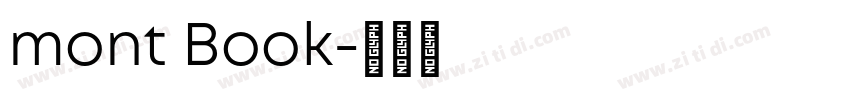 mont Book字体转换